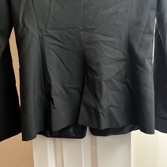 Black blazer with leather detail - Picture 5 of 6